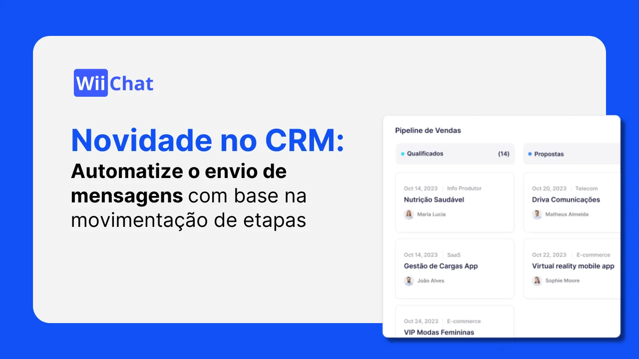 Novidade: Automatize o Envio de Mensagens por Etapas do CRM